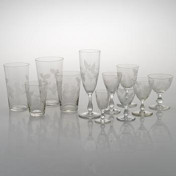 A 84-piece 'Savoy' glasswear, 1940s.
