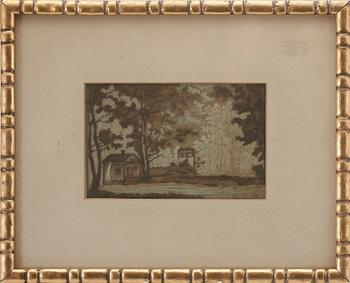 OKÄND KONSTNÄR, 2 st,  blandteknik, en daterad 1841.
