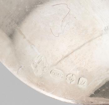 A set of six silver spoons, mark of Asprey & Co Ltd, London 1984-1997.