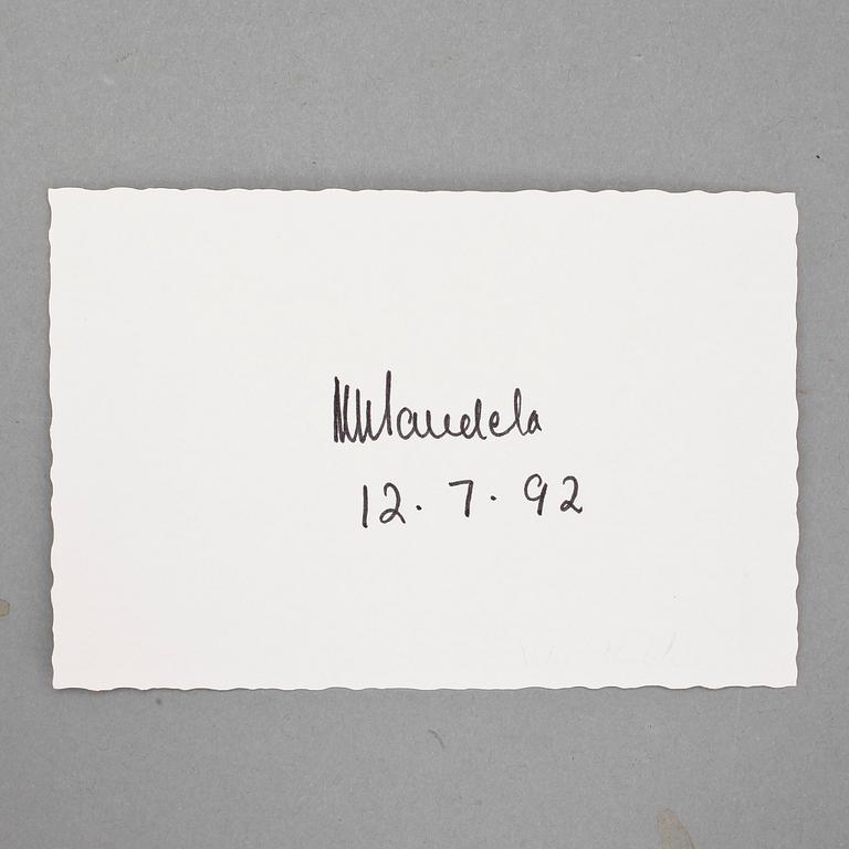 NELSON MANDELA f. 1918, egenhändig, dat 12.7.92.