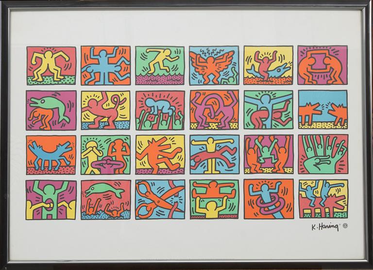 KEITH HARING, efter, affisch.