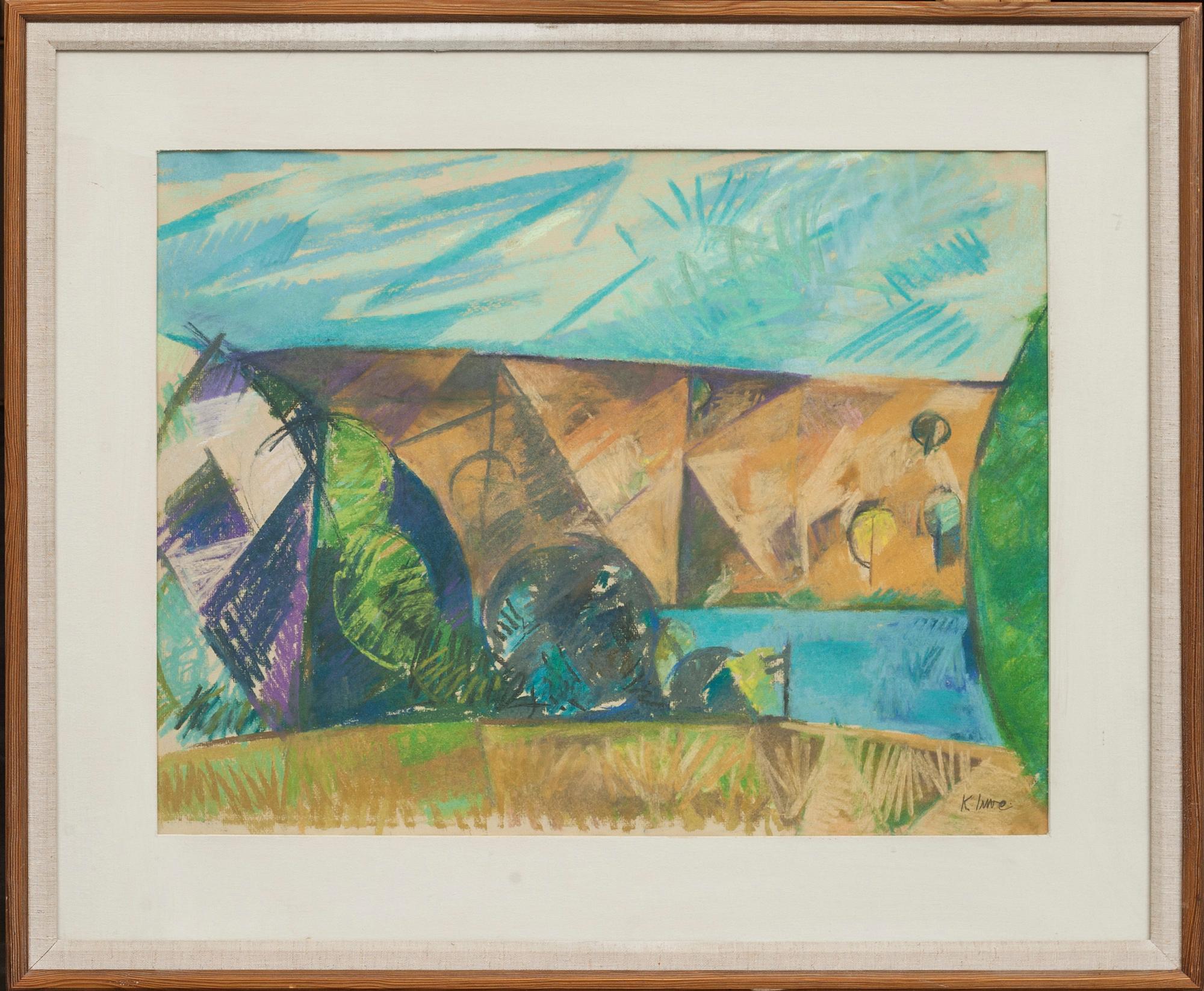 KNUT IRWE, pastell, signerad.