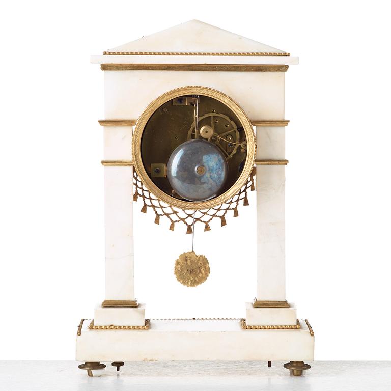 A Louis XVI late 18th century mantel clock by Antoine Gaulin (master in Paris 1788).