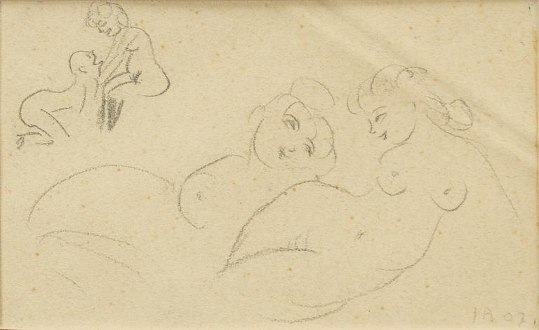 Ivar Arosenius, Model sketches, 2 pcs/double-sided.