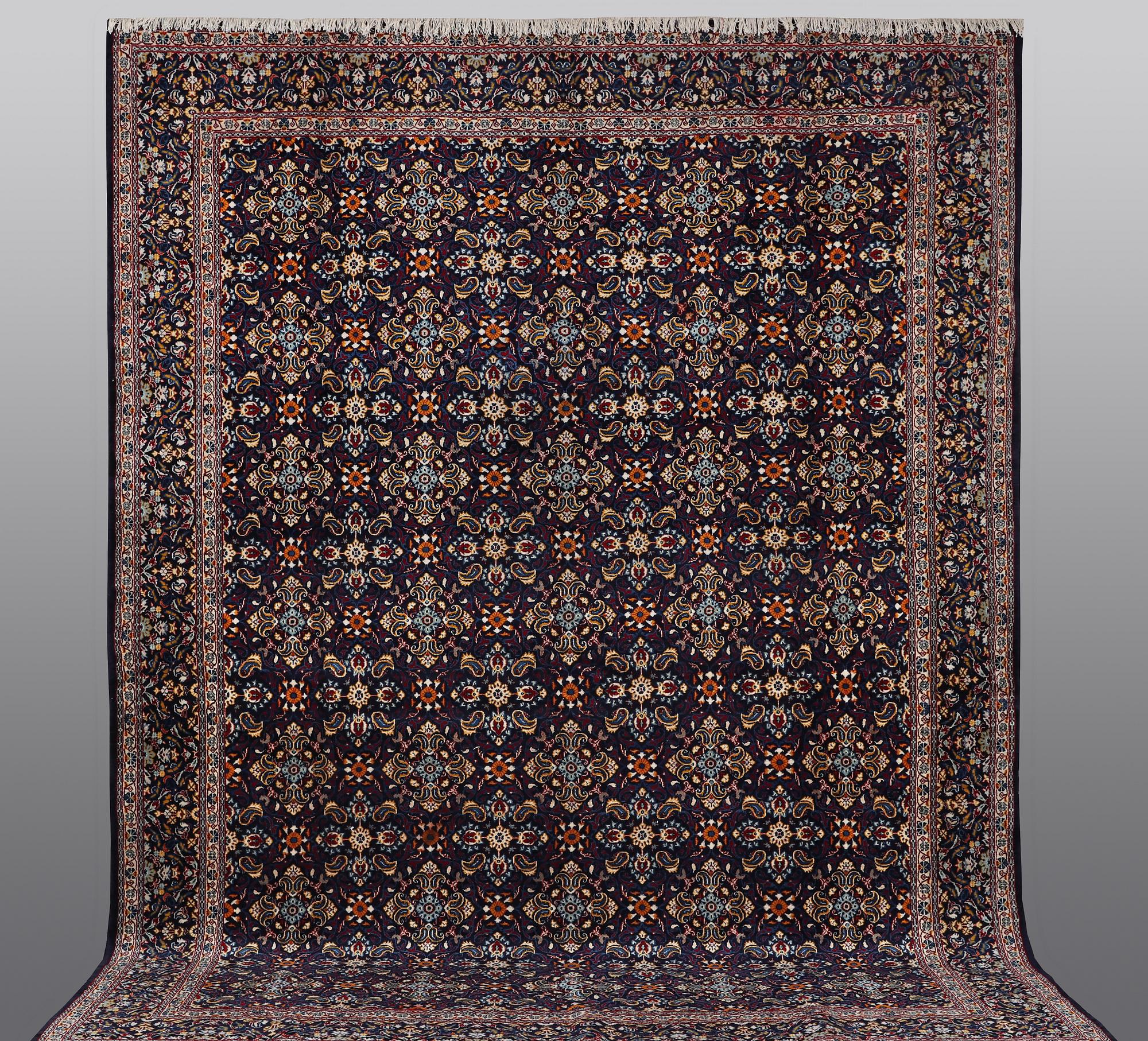 A carpet, Moud, ca 398 x 302 cm.
