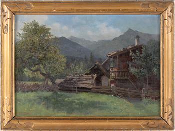 KARL MARIA SCHUSTER, olja på pappannå, 1924.