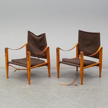 A pair of 'Safari' easy chairs by Kaare Klint.