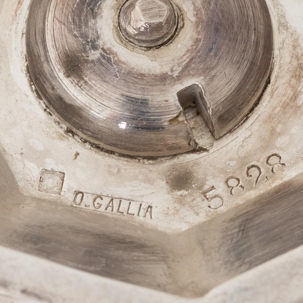 Kaffeservis, 5 delar, nysilver, Christofle Orfèvrerie Gallia, Paris, Frankrike, 1930-tal.