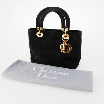 CHRISTIAN DIOR Lady Dior Handbag and Two Pairs of Tribal Earrings.