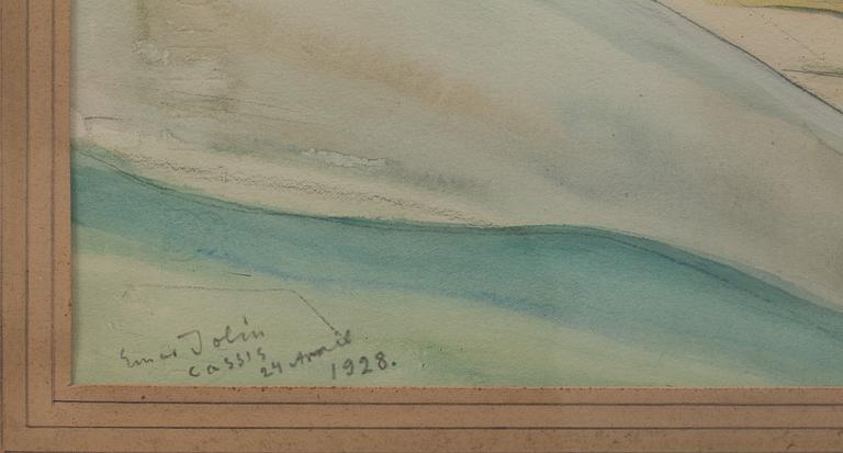 EINAR JOLIN, akvarell, signerad och daterad 1928.