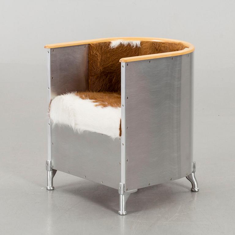 MATS THESELIUS, "Aluminium chair", Källemo,  formgiven 1990.