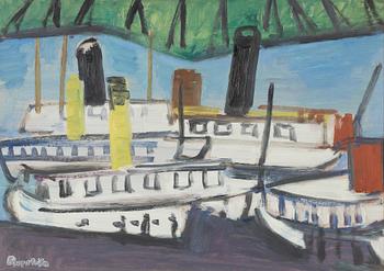Tor Bjurström, oil on panel, stamped signature.
