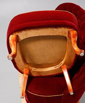 SOFFA samt FÅTÖLJ, omkring 1900-talets mitt.