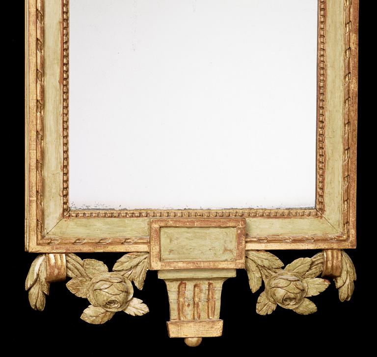 A Gustavian late 18th century mirror.