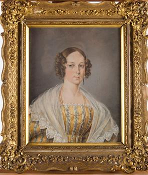 OKÄND KONSTNÄR, pastell, osignerad, ca 1830-tal.