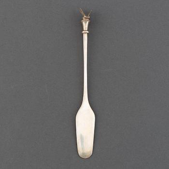 A WA Bolin silver honey-spade, marked in Stockholm 2007.