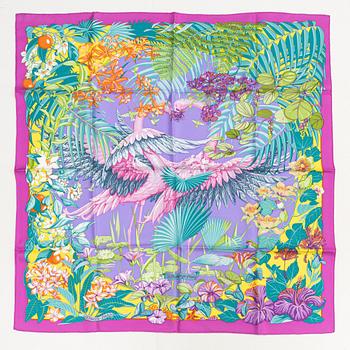 Hermès, scarf, "Flamingo Party".