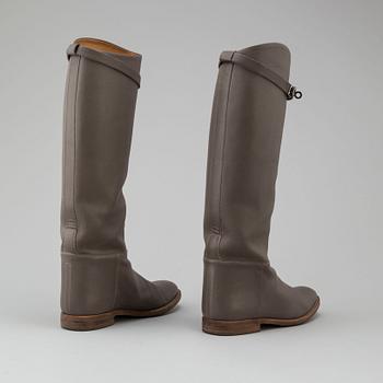 HERMÈS, "Jumping leather riding boots", 2013, size 38.