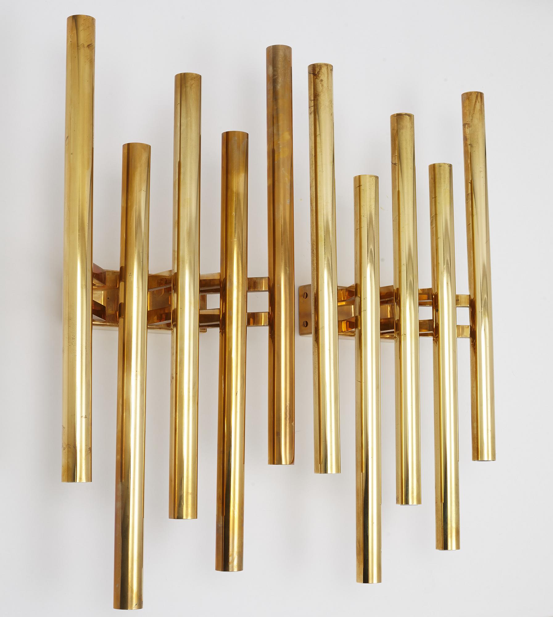 Wall lamps, a pair, Blond lighting, 21st century.