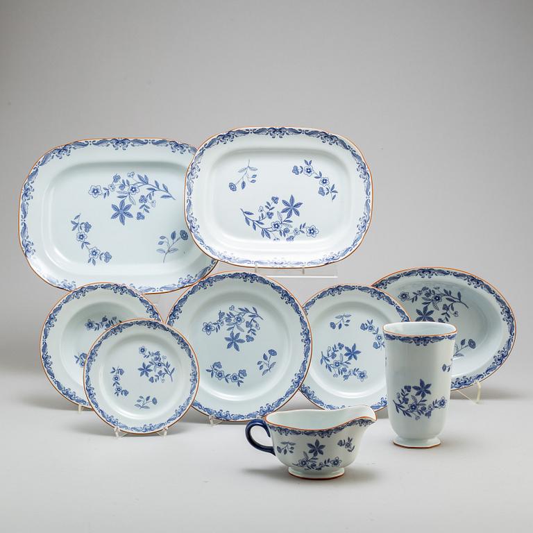 A part 'Ostindia' earthenware service, from Rörstrand (53 pieces).