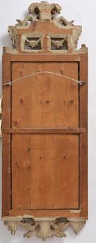 A Gustavian Giltwood mirror by J. Åkerblad and A. Öberg, Stockholm, 1780's.