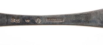 PARTI SKEDAR, 6 st, silver, Sverige, 1700-1800-tal. Ca 260 gr.