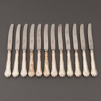 A 173-piece set of 'Chippendale' silver cutlery, Hopeakeskus, Hämeenlinna, Finland 1938-1947.