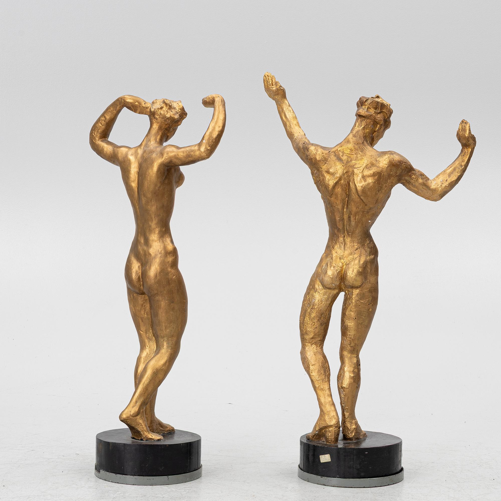 Decorative sculptures, a pair, 1920s/30s.
