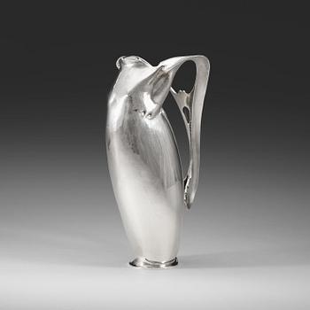 582. Sidney Gibson, A Sidney Gibson Art Nouveau pitcher 'Birth of Venus', Guldsmedsaktiebolaget, Stockholm 1916.