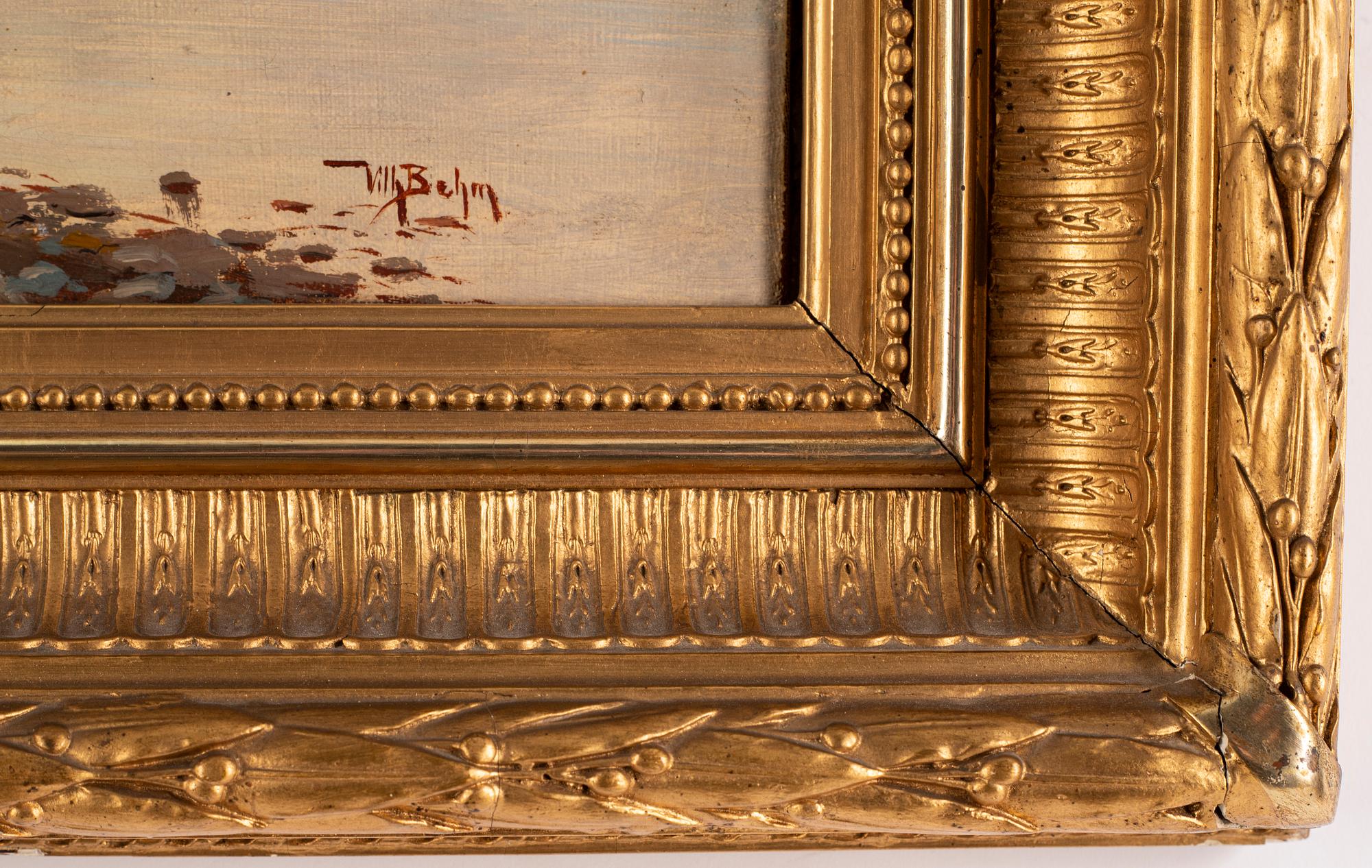 WILHELM BEHM, olja på duk, signerad.