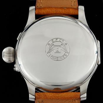 LONGINES, jubileumsutgåva, "The Longines-Lindbergh hour angle watch 1927-1987", stål, numrerad 526/1000.