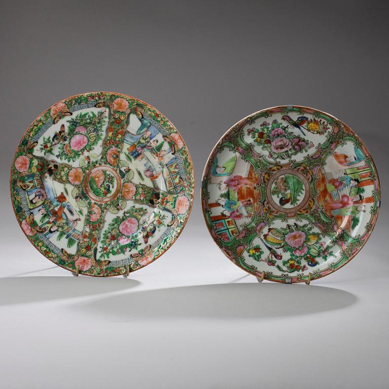 FAT, 2 ST OCH SKÅL, porslin, Kina ca 1900.