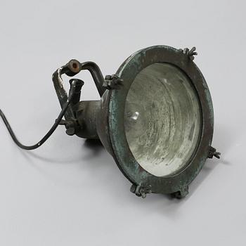 FARTYGSLAMPA, 1900-tal, kupans höjd ca 39 cm.