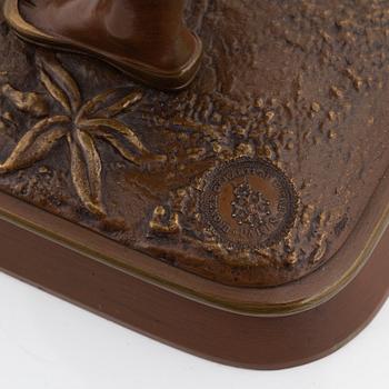 Jean Didier Debut, efter,  skulptur, patinerad brons, signerad.