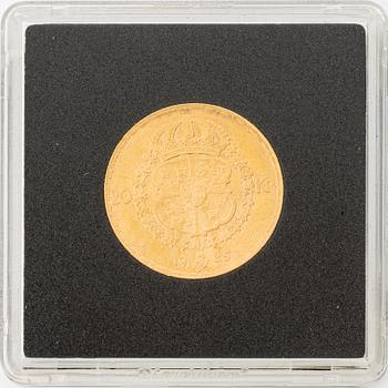 Guldmynt, Gustav V, 20 kronor, Sverige 1925.