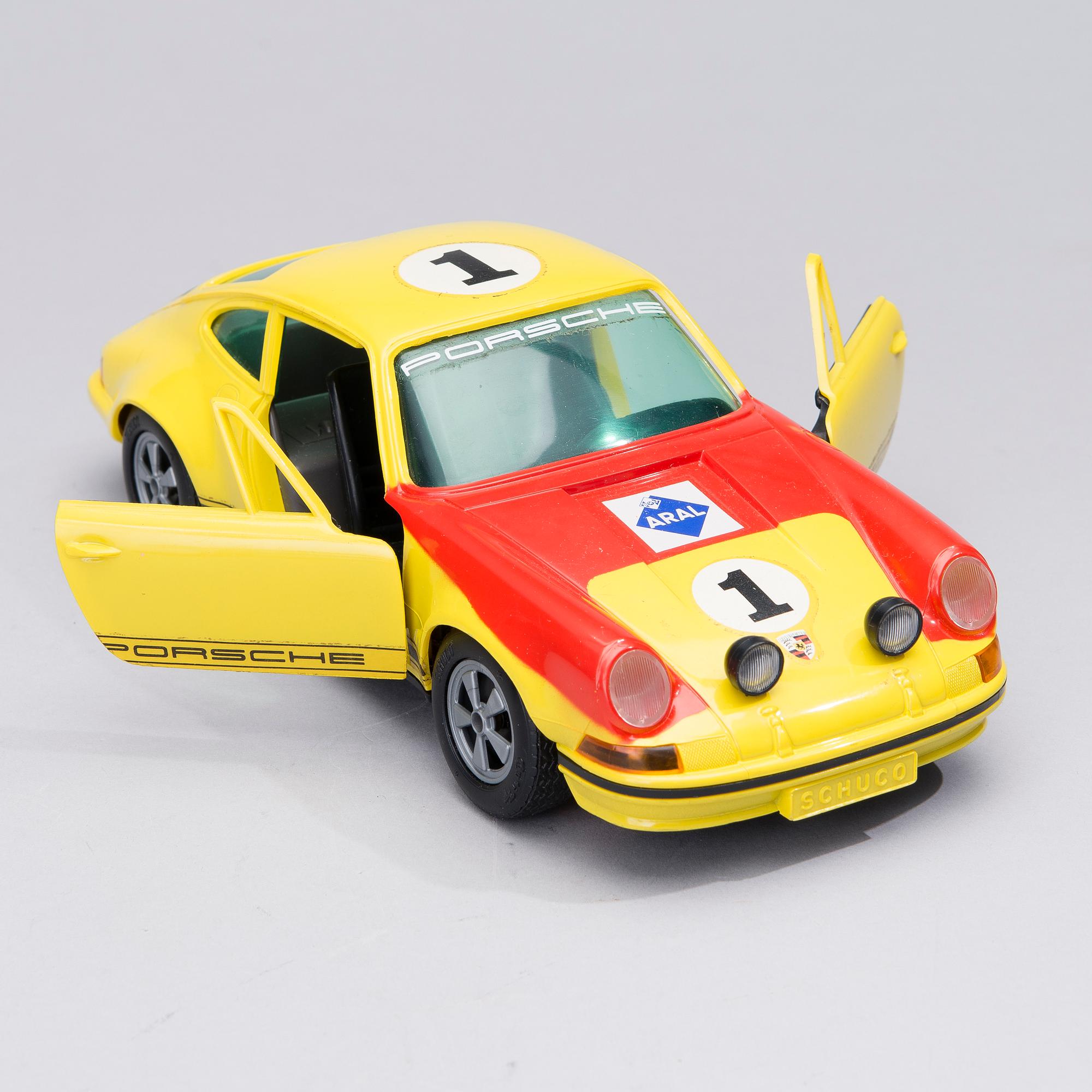 LEKSAKSBIL, Rallye Porsche 911R, Schuco 1970-tal.