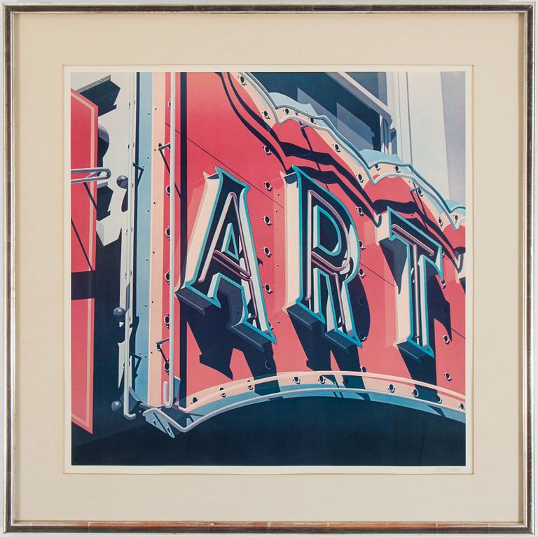 ROBERT COTTINGHAM, offset print, signed.