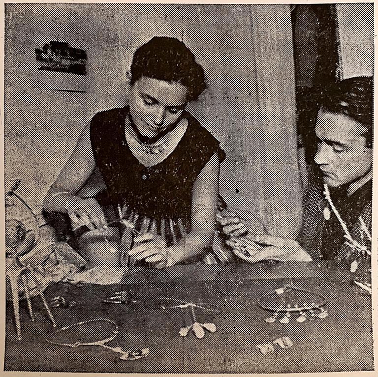 Inga-Britt "Ibe" Dahlquist, a bronze and silver necklace "Scales",  Visby 1965.