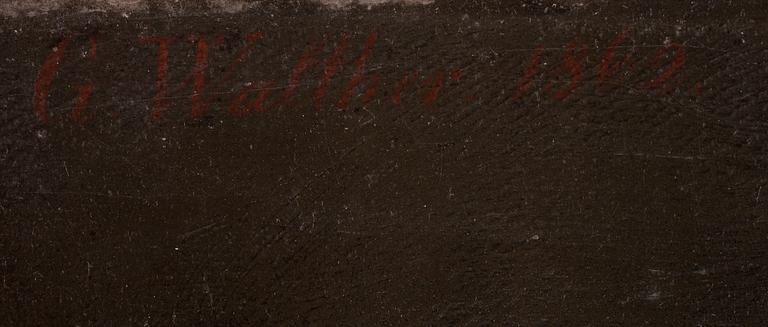 GUSTAVE WALTHER, olja på duk, signerad och daterad 1862.