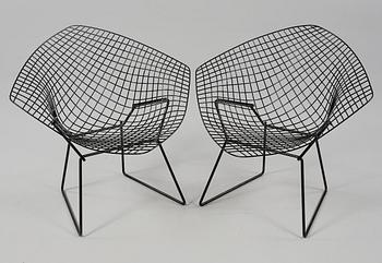 FÅTÖLJER, ett par, "Diamond Chair", Harry Bertoia, 1900-talets andra hälft.