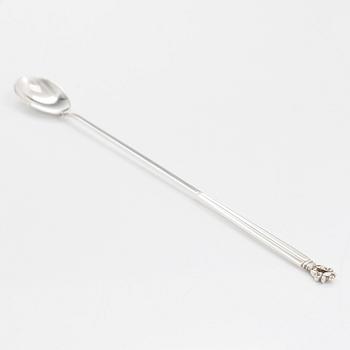 Johan Rohde, a 'Konge/ Acorn' sterling silver cocktail spoon, Georg Jensen, Denmark after 1945.