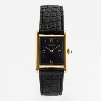 must de CARTIER, Tank, wristwatch, 23 x 23,5 (30,5) mm.