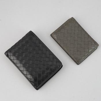 BOTTEGA VENETA, a wallet and a card holder.