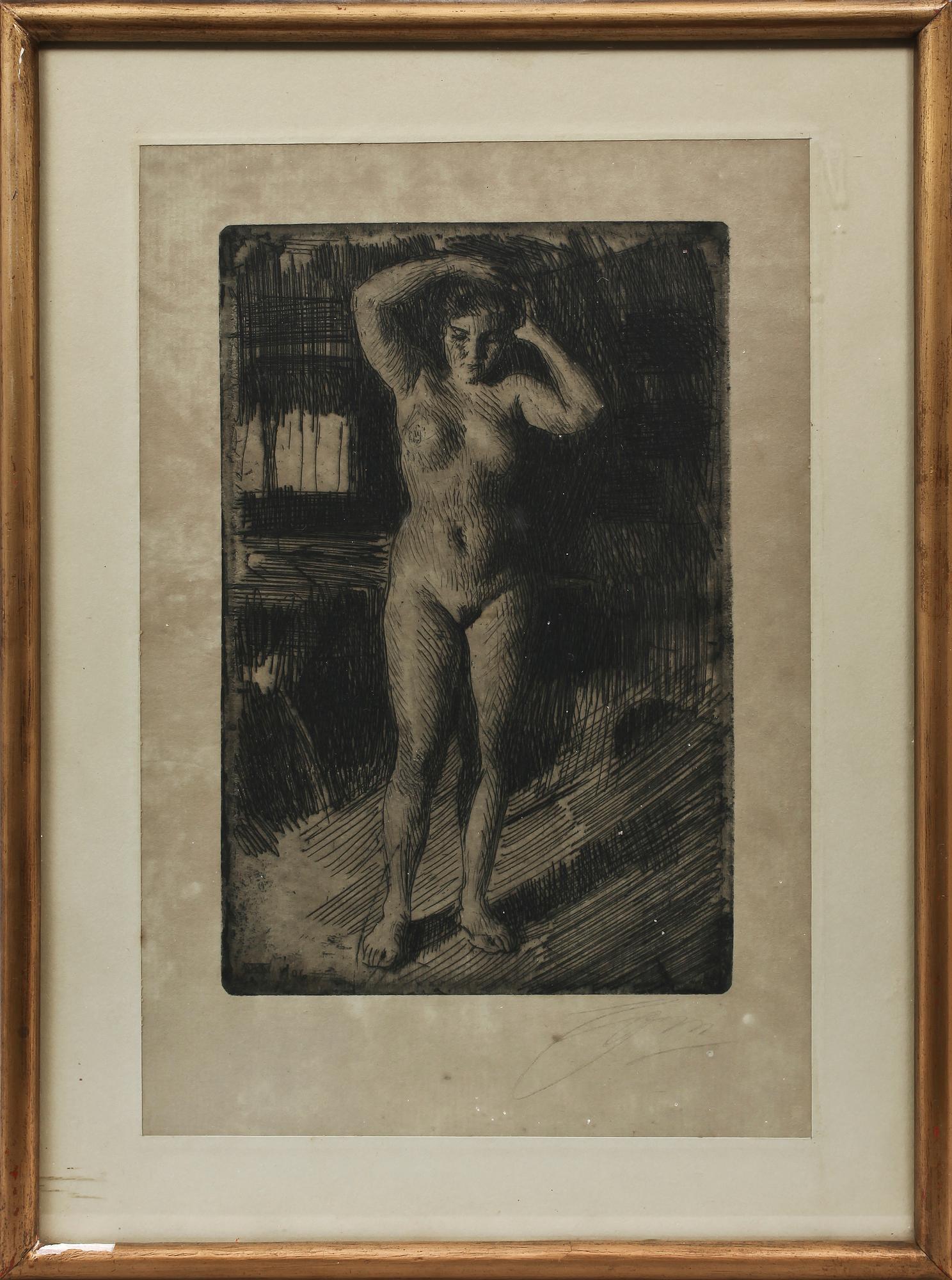 ANDERS ZORN, etsning, sign.