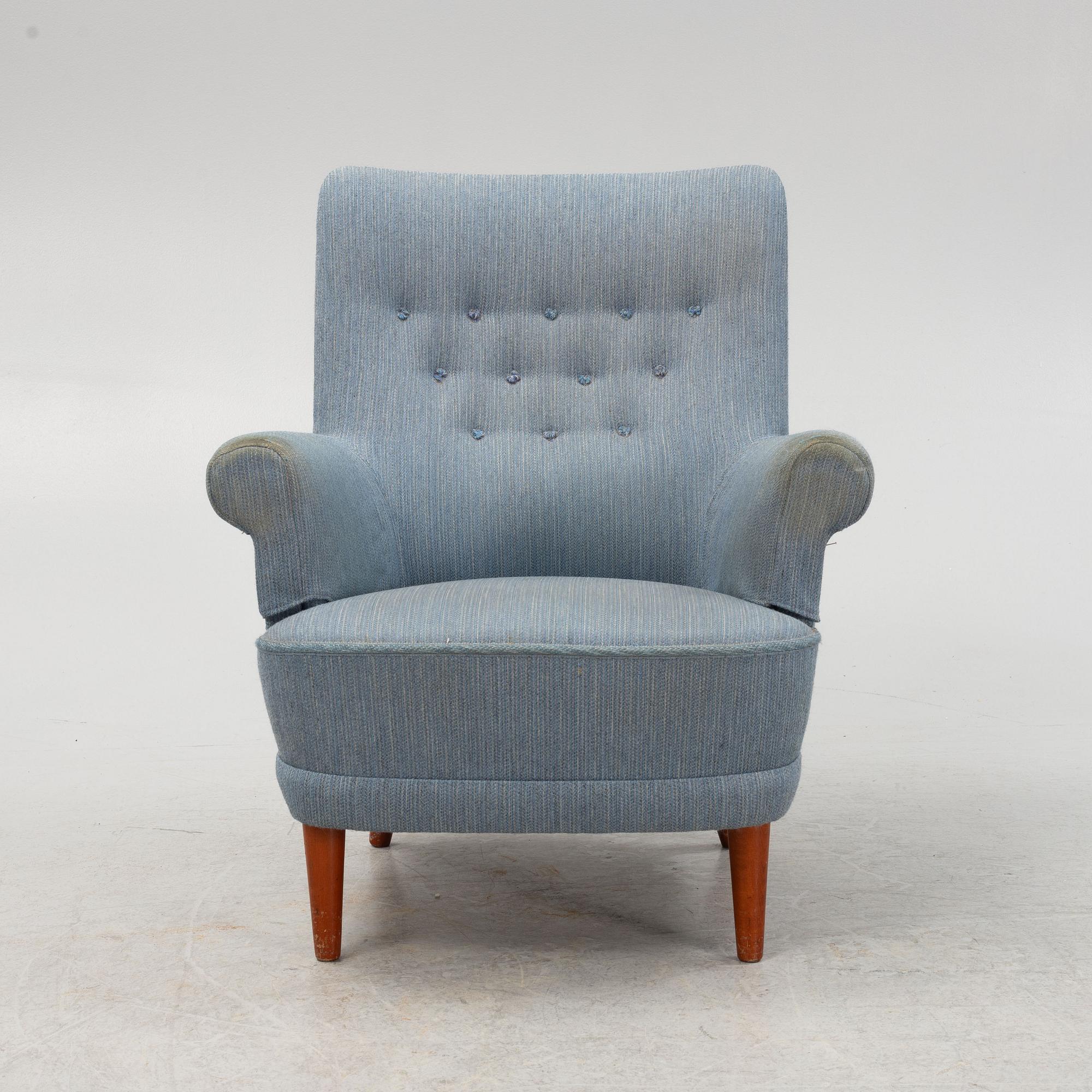 Carl Malmsten, fåtölj, "Hemmakväll", O.H. Sjögren, Tranås, 1900-talets andra hälft.