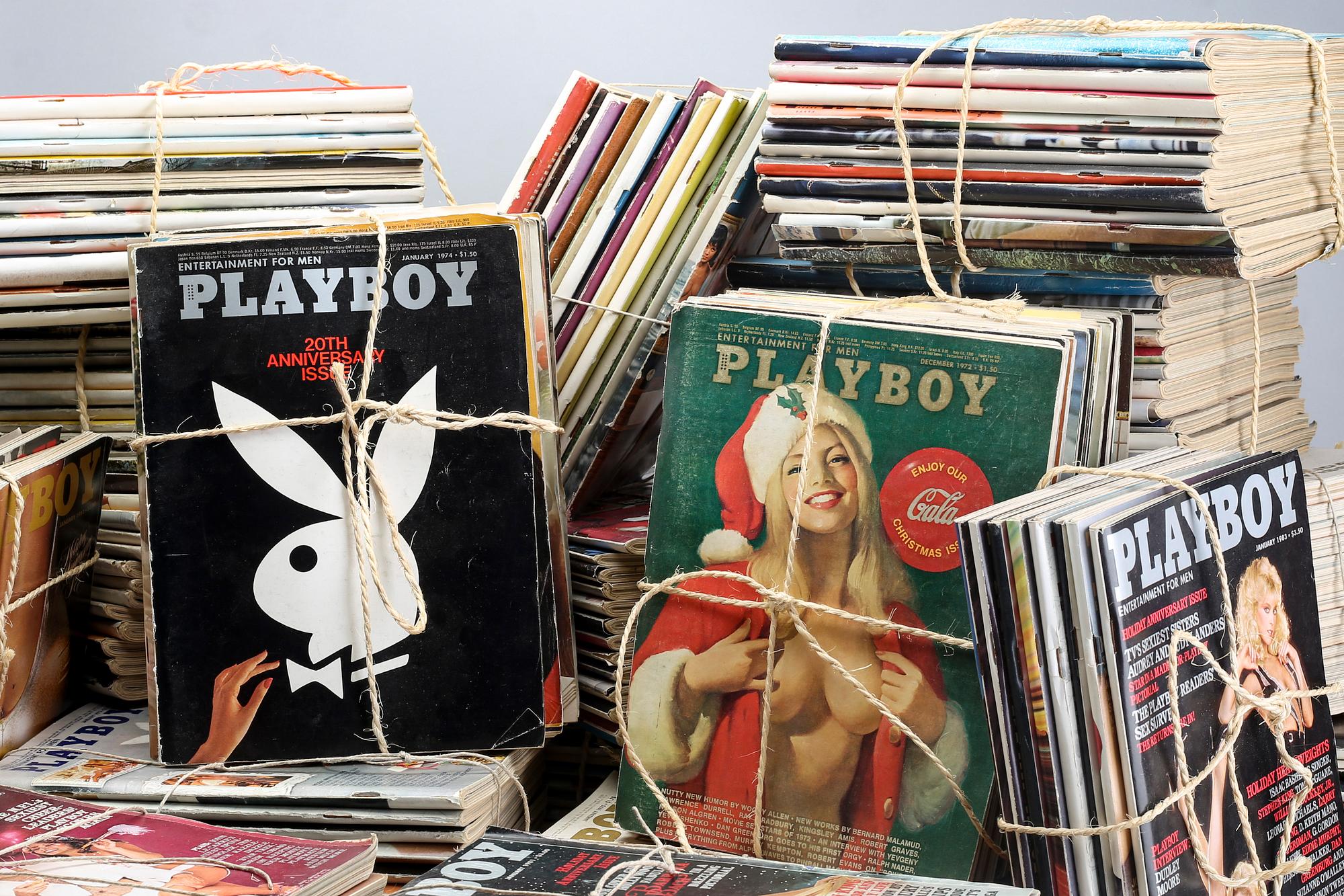 A set of 222 Playboy magazines 1964-1985.