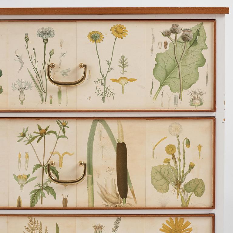 Josef Frank, a "Flora" chest of drawers, Firma Svenskt Tenn, Sweden, probably 1970s.