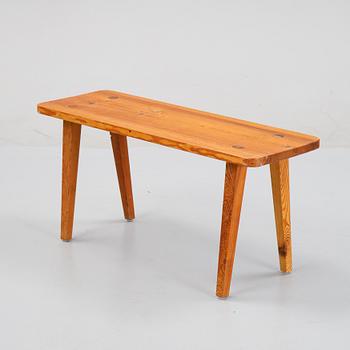 A pinewood stool, second half of the 20th Century.