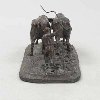 André Abbal, sculpture, bronze, signed.