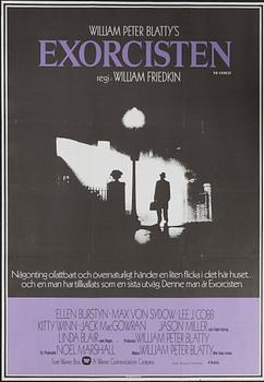 A vintage movie poster, 'Exorcisten (The Exorcist)', 1974.